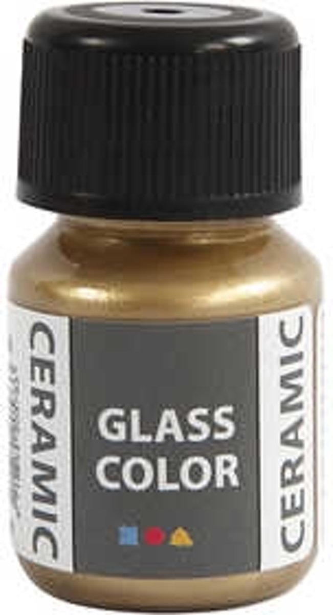 Glas Keramiek verf, goud, 35ml [HOB-33366]